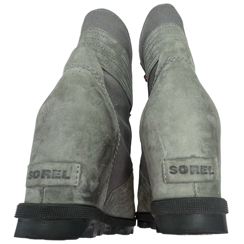 Sorel (11) Lexie Wedge Boot Quarry Waterproof Ankle Grey Winter Snow Rain - Picture 7 of 14